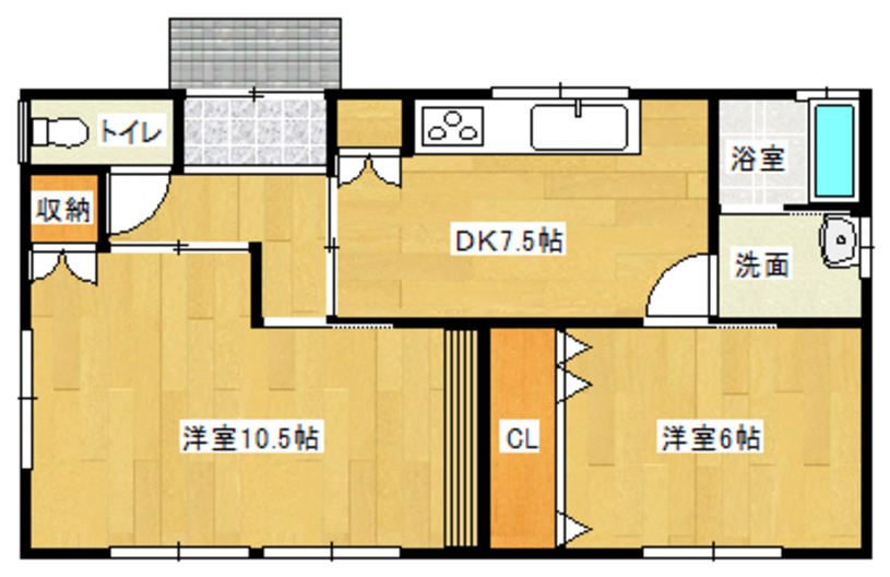 スッキリとした平屋で
